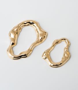 Hammered Effect Misshapen Ring with Hollow back