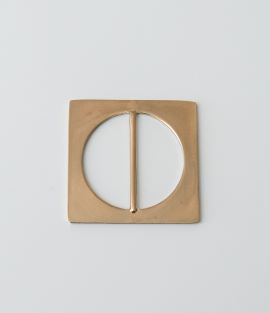 Square Metal Buckle with Round Centre