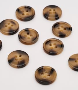 TTB230 4-Hole Shiny Mock Horn Button