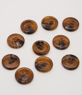 TTB236 4-Hole Shiny Mock Horn Button