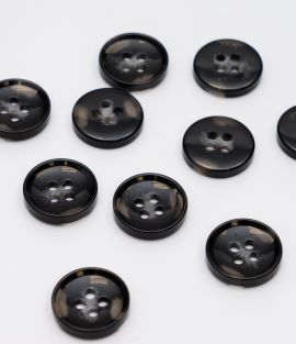 TTB238 4-Hole Shiny Mock Horn Button