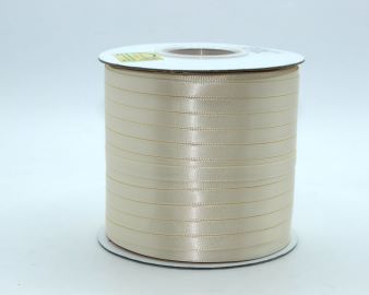 TW105 Cream Satin Ribbon Double Faced 100% Polyester