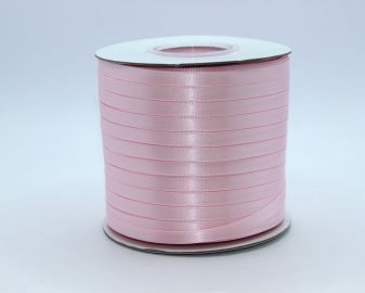 TW113 Powder Pink Satin Ribbon Double Faced 100% Polyester