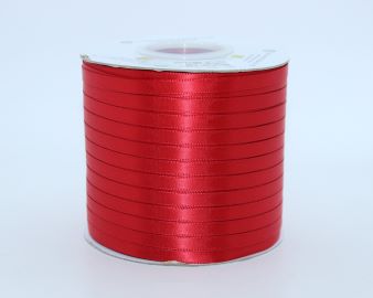 TW140 Red Satin Ribbon Double Faced 100% Polyester
