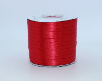 TW143 Hot Red Satin Ribbon Double Faced 100% Polyester
