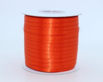 TW145 Autumn Orange Satin Ribbon Double Faced 100% Polyester