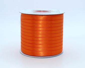 TW147 Russet Orange Satin Ribbon Double Faced 100% Polyester