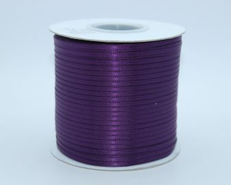 TW227 Plum Satin Ribbon Double Faced 100% Polyester