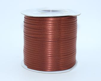 TW242 Friar Brown Satin Ribbon Double Faced 100% Polyester