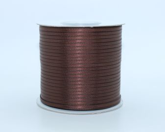 TW245 Brown Satin Ribbon Double Faced 100% Polyester