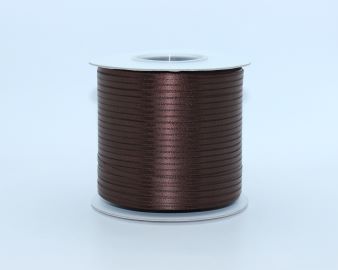 TW248 Dark Chocolate Satin Ribbon Double Faced 100% Polyester