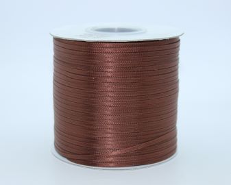 TW253 Root Beer Satin Ribbon Double Faced 100% Polyester