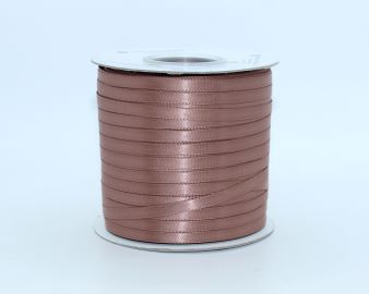 TW265 Pecan Brown Satin Ribbon Double Faced 100% Polyester