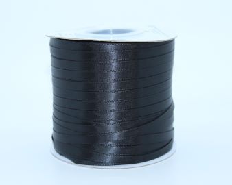 TW289 Black Satin Ribbon Double Faced 100% Polyester